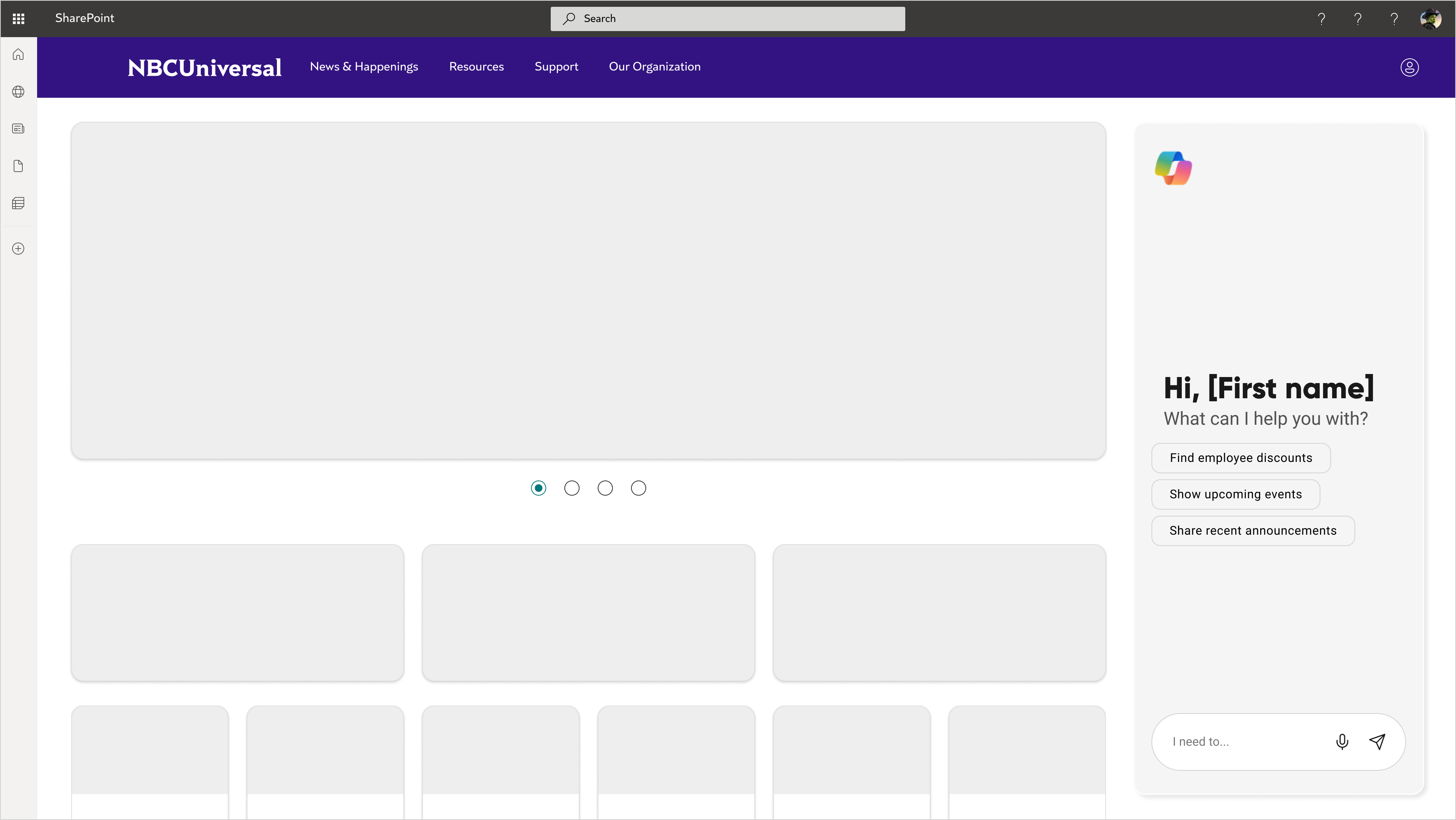 nbcunow initial landing page wireframe